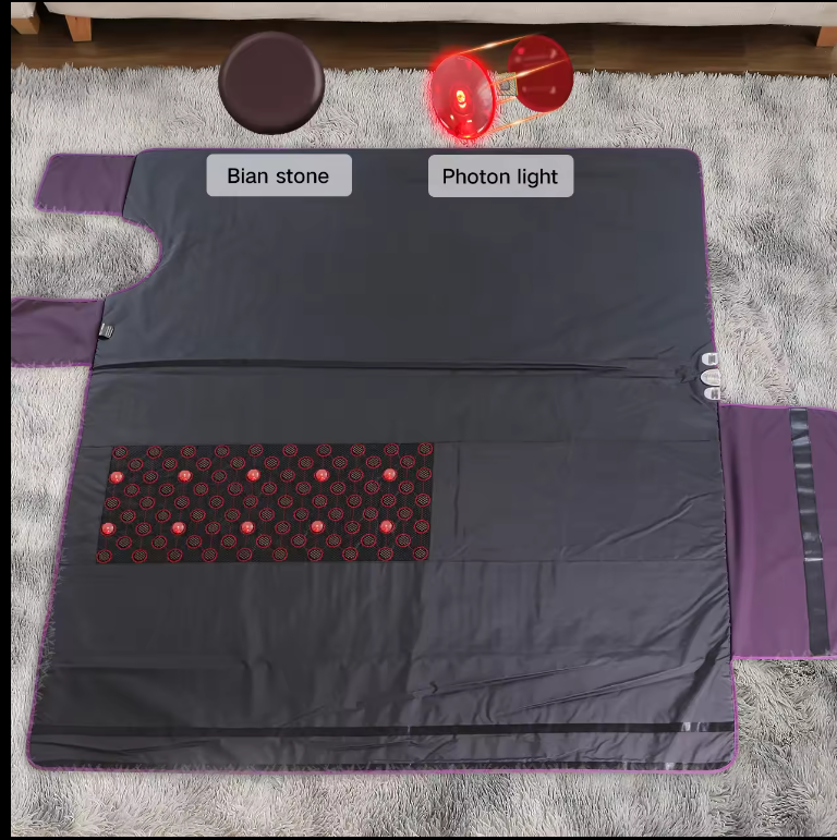 Infrared sauna blanket with Tourmaline Stone for detox and circulation.