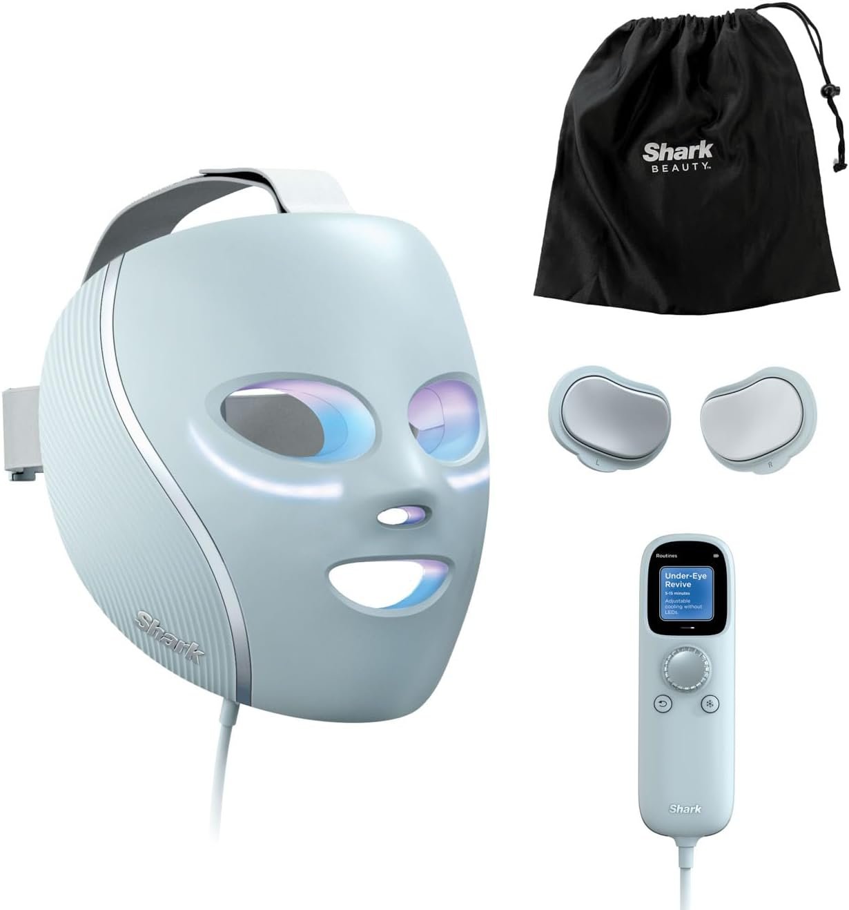 Shark CryoGlow LED Face Mask - Sauna Blanket UK Better Ageing: Proven to reduce fine lines*. Blemish Repair: Proven to improve blemishes LED FACE MASK- SHARK